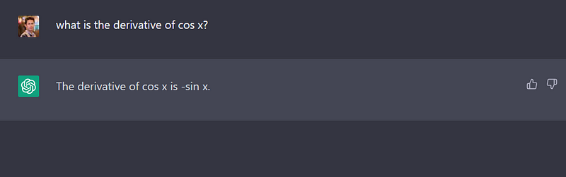 Derivative calculation comparison