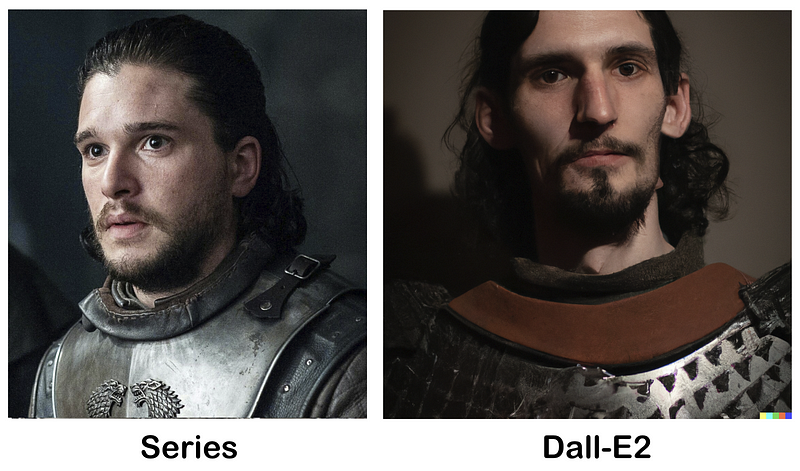 AI interpretation of Jon Snow