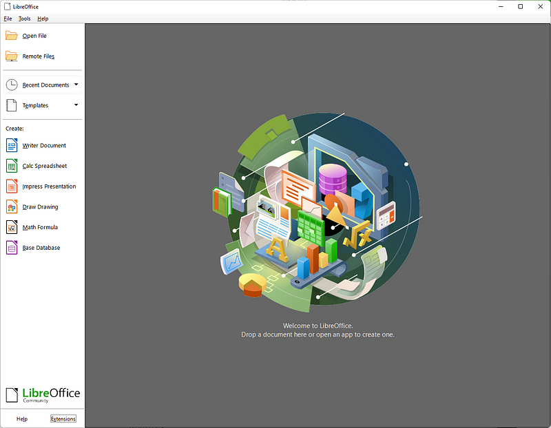 LibreOffice office suite interface