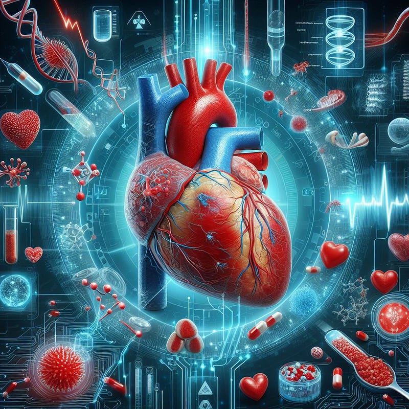 Diagram illustrating various cardiac biomarkers