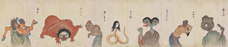 Illustration from the Bakemono Zukushi scroll