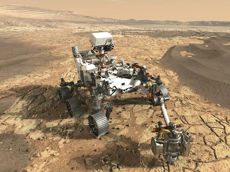 Artistic view of the Mars 2020 rover