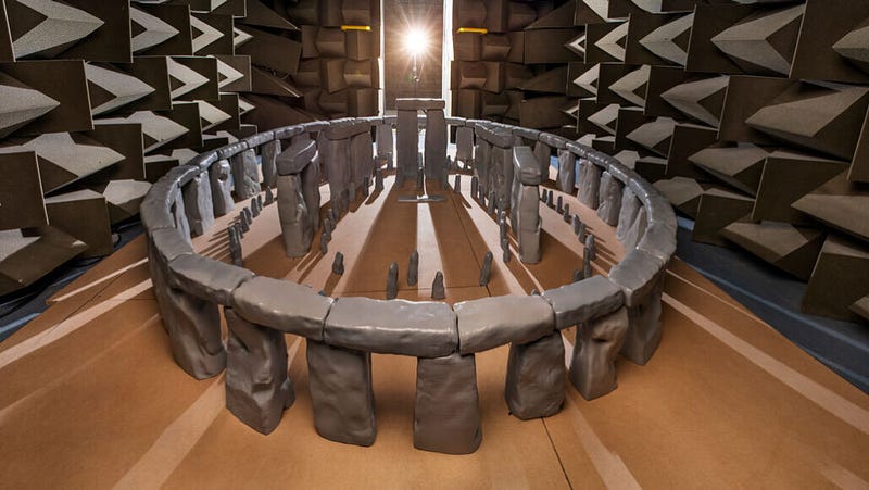 Scale model of Stonehenge used for acoustic study