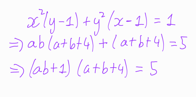 Reformulated equation after adding four