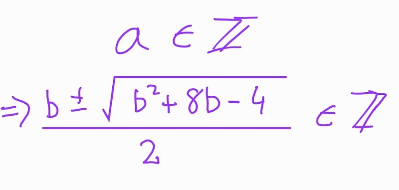 Conclusion from quadratic equation