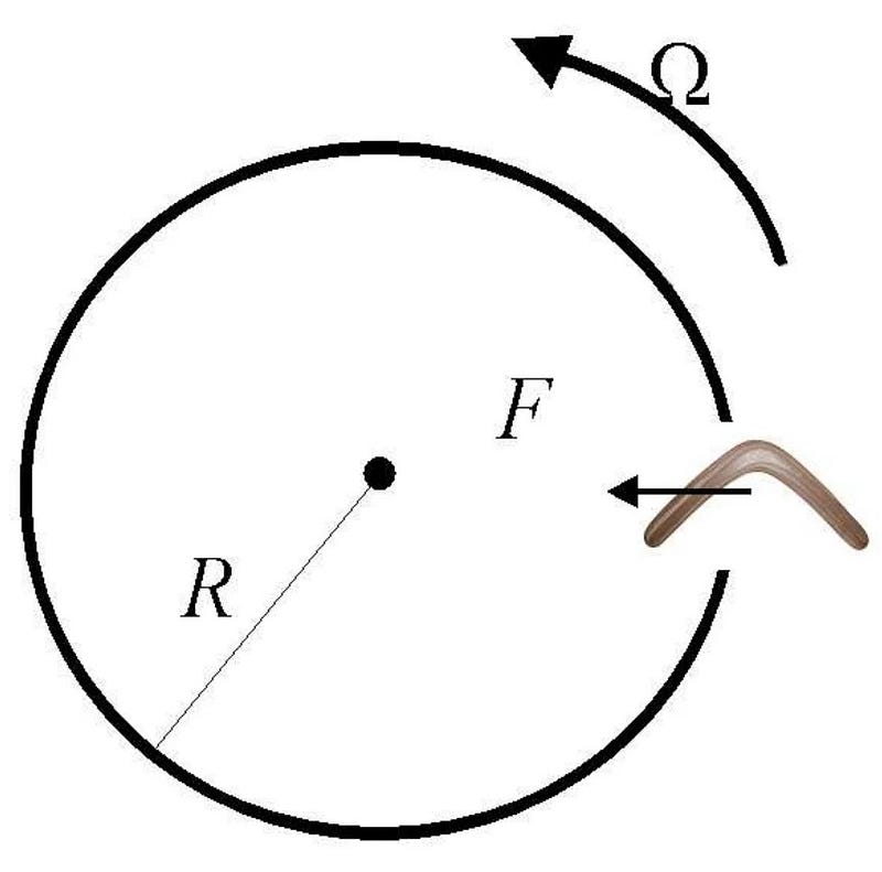 Boomerang trajectory illustration