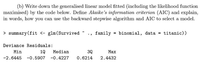 Logistic regression model explanation