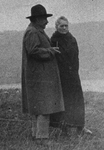 Albert Einstein and Marie Curie, 1929