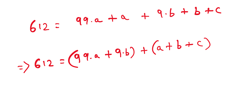 Mathematical representation of 612