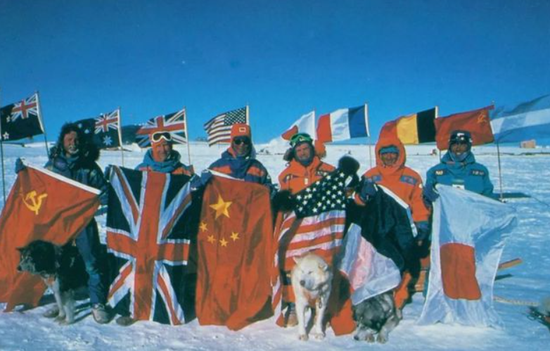 Map showing territorial claims in Antarctica