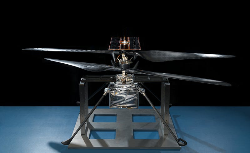 Flight model of NASA’s Mars Helicopter in a cleanroom