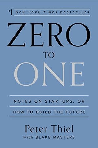 Book cover of *Zero to One*