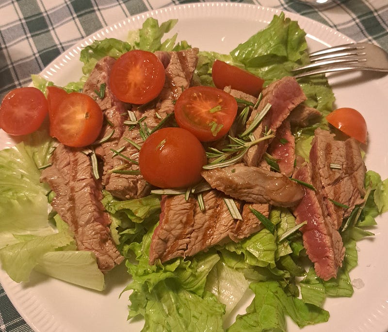 Delicious grilled steak on the plate