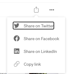 Engaging social media sharing options