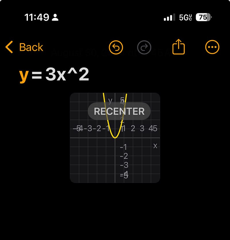 Graphing Feature in Calculator App