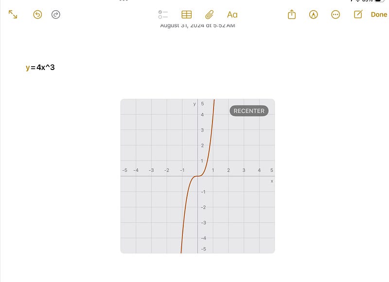 Graphing Feature in Notes App