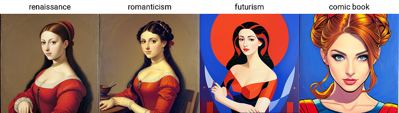 Historical art style influence on AI-generated images