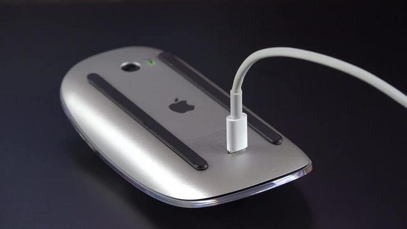 Apple Magic Mouse on a desk