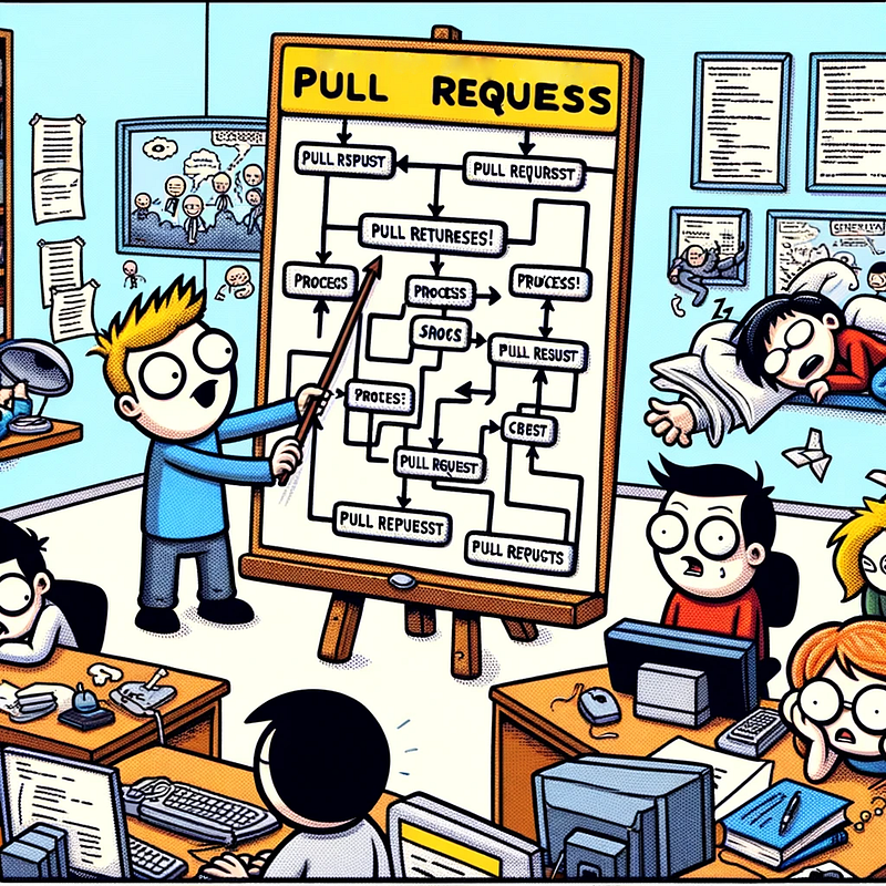 Conceptual illustration of Pull Requests