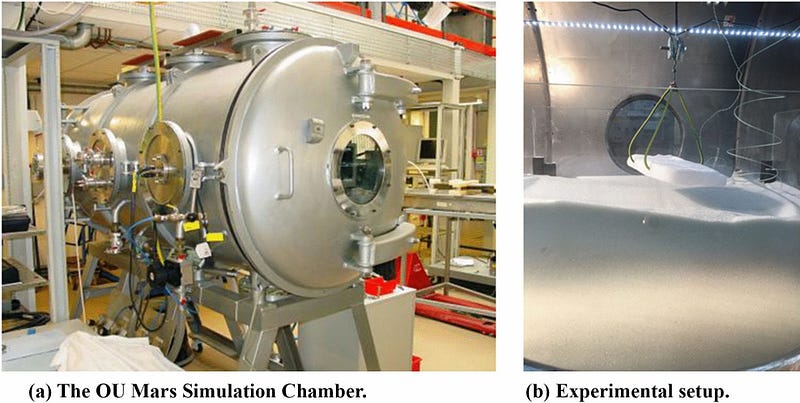 The Mars Simulation Chamber setup