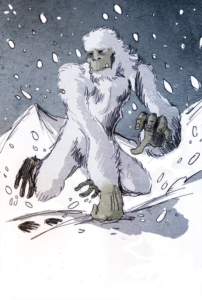 Artist's impression of a Yeti