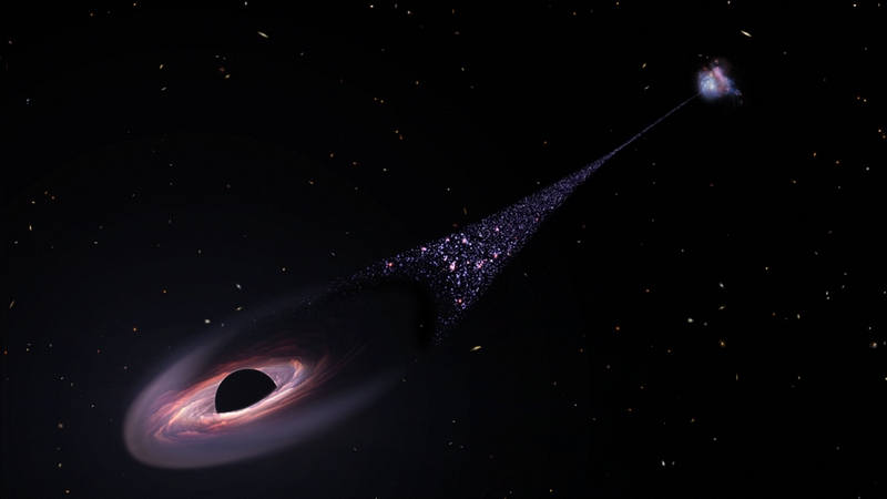 Supermassive black hole captured by Hubble Space Telescope