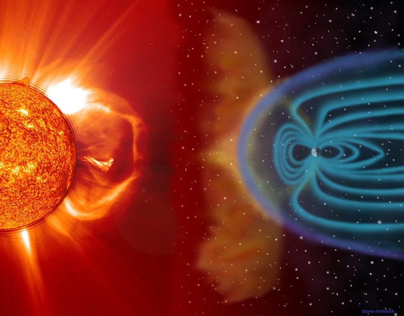 Visualization of Earth's magnetic field anomalies