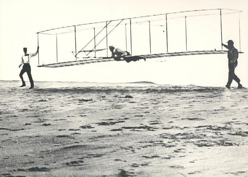 The Wright brothers' glider tests