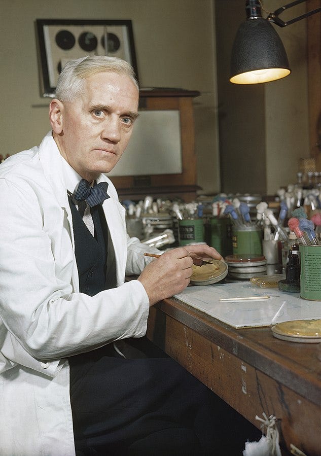 Professor Alexander Fleming, discoverer of penicillin