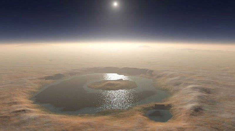 Artist's concept of ancient Gale Crater