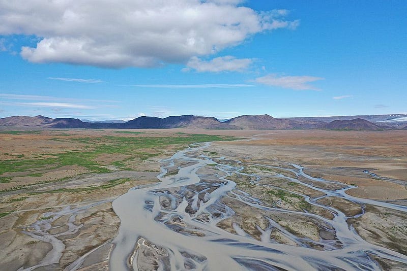 Icelandic stream resembling ancient Martian conditions