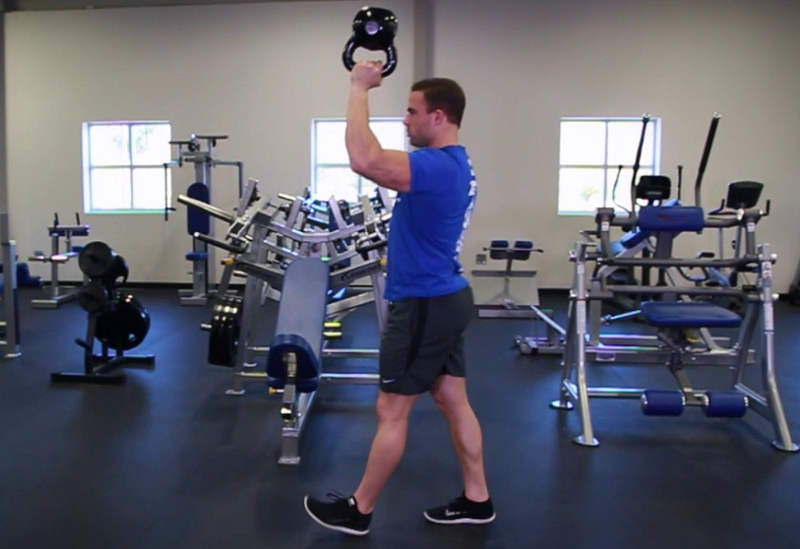 Kettlebell Bottoms Up Carry Exercise