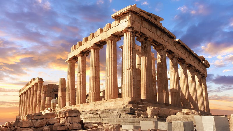 The Parthenon showcasing Greek geometry