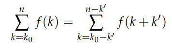 Shifting Index Law