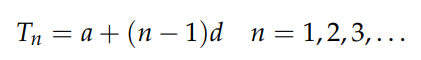 Arithmetic Sequence Representation