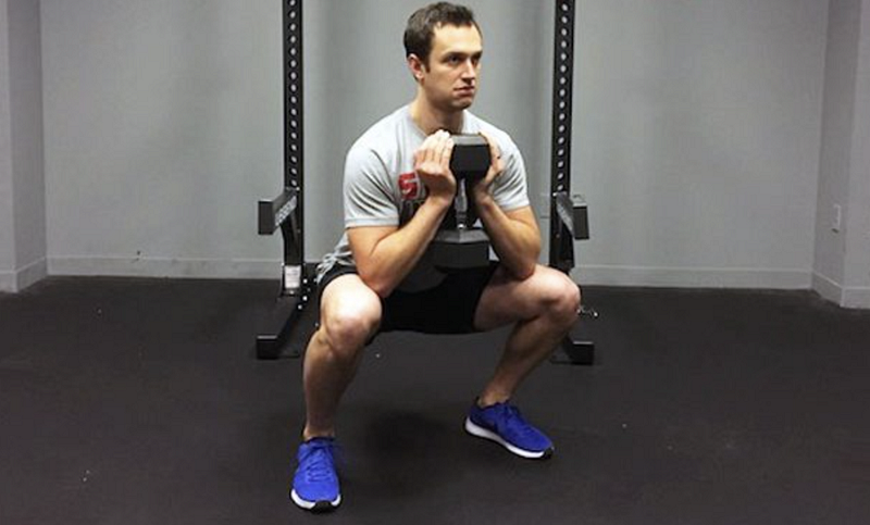 Goblet squat for added mobility assistance