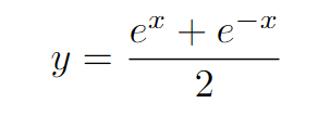 Equation representation of the catenary