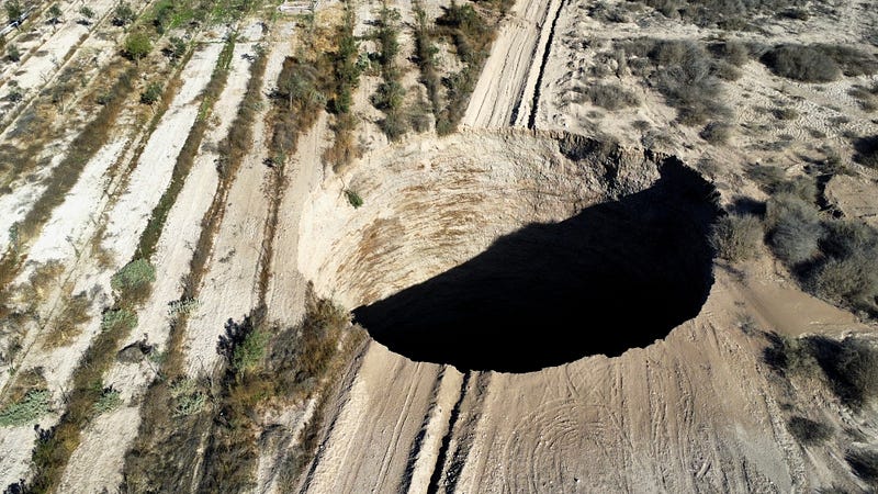 Various forms of sinkholes