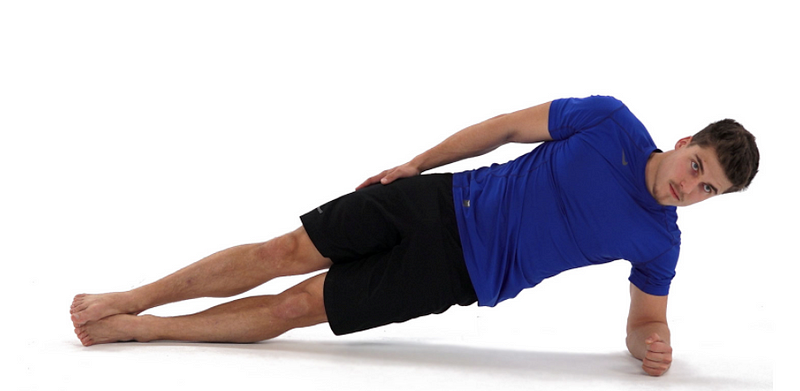 Side planks exercise demonstration