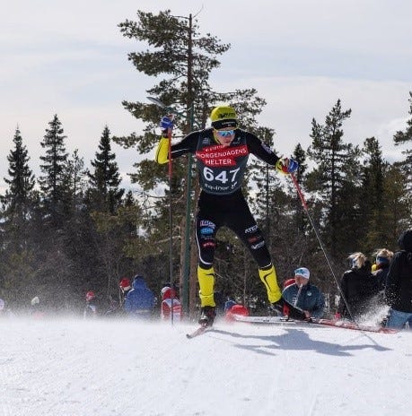 Kristian Skogvold competing in Cross-Country skiing