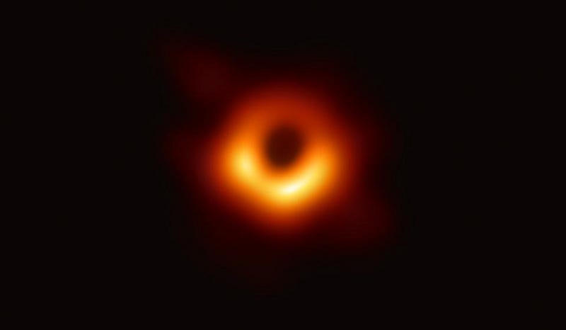 The Event Horizon Telescope capturing a supermassive black hole.