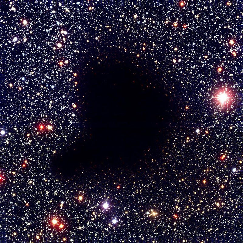 The dark nebula Barnard 68, which is not dark matter.